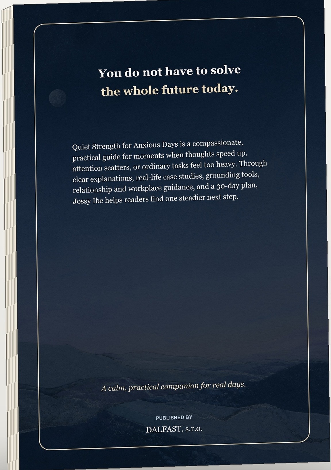 Quiet Strength for Anxious Days back cover