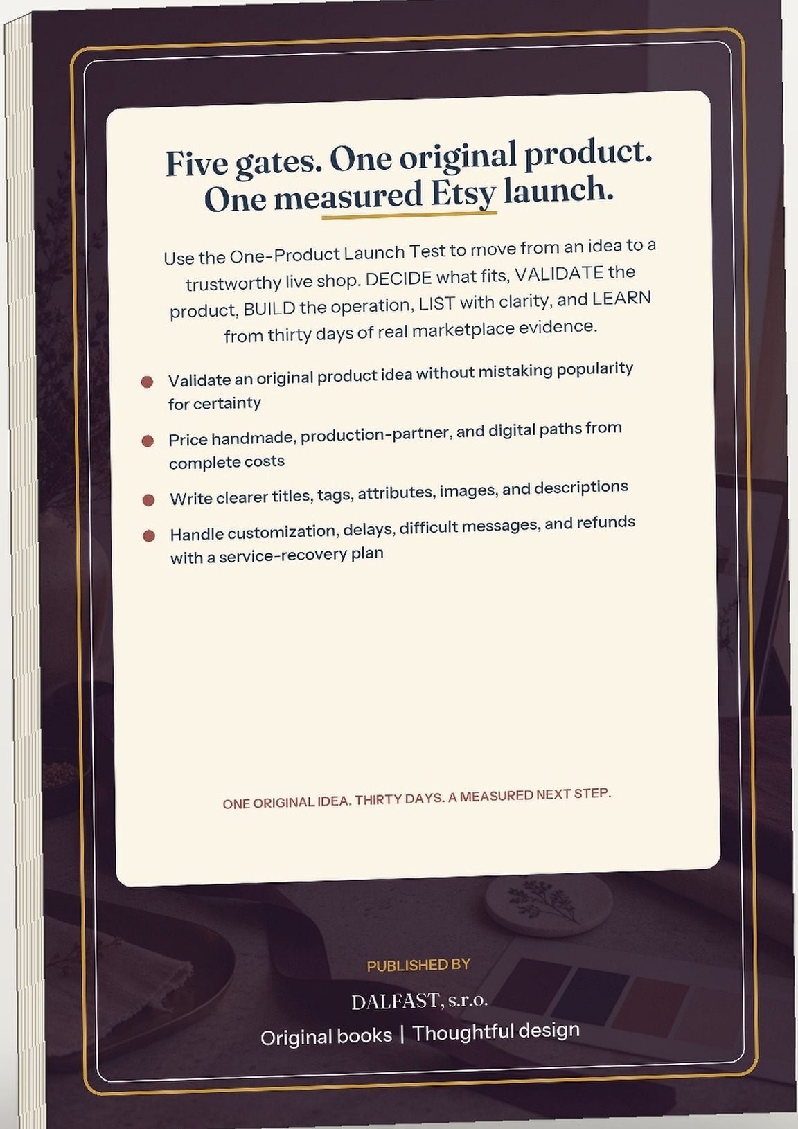 The Etsy Shop Launch 30-Day Plan back cover
