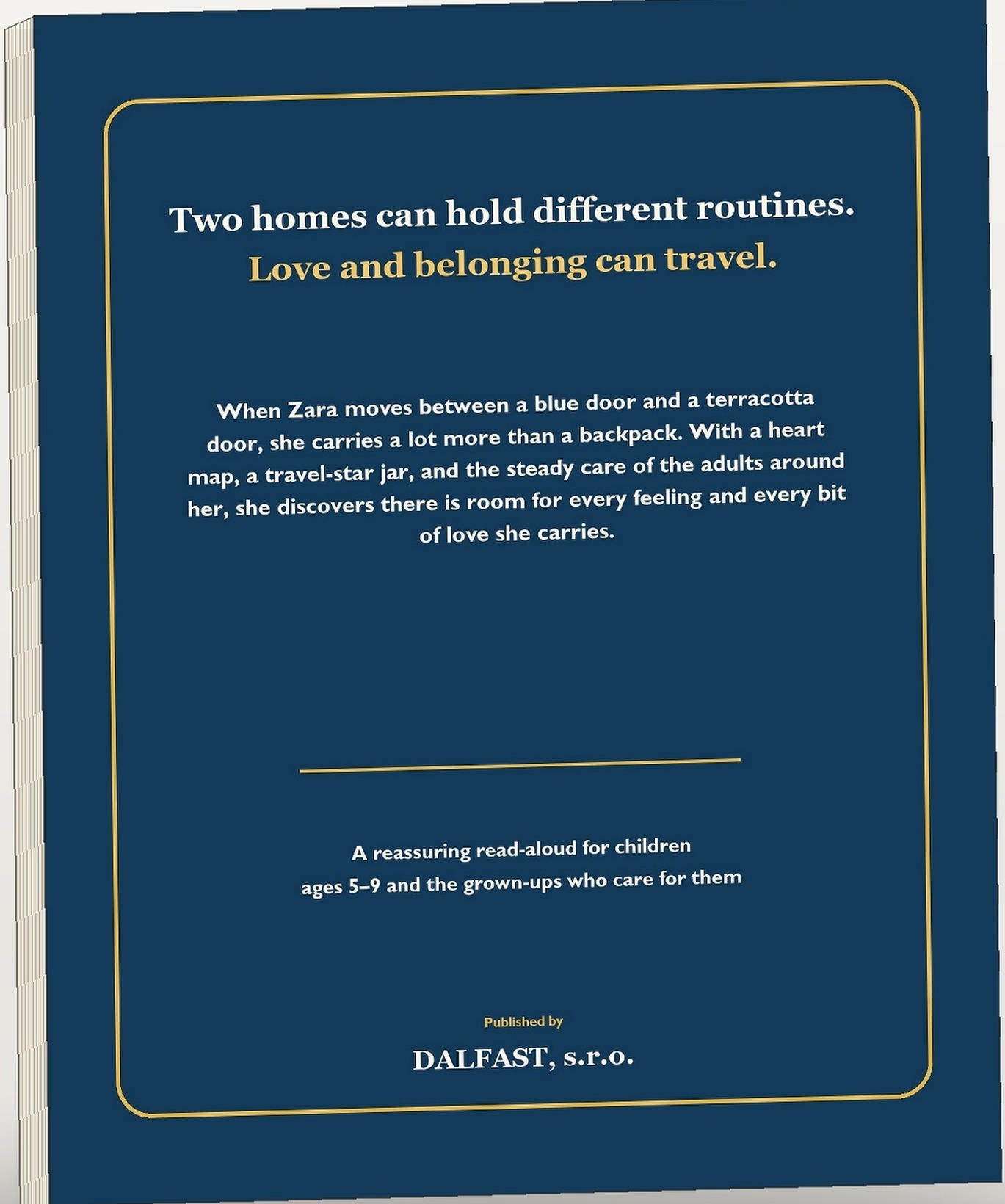Two Homes, One Heart back cover