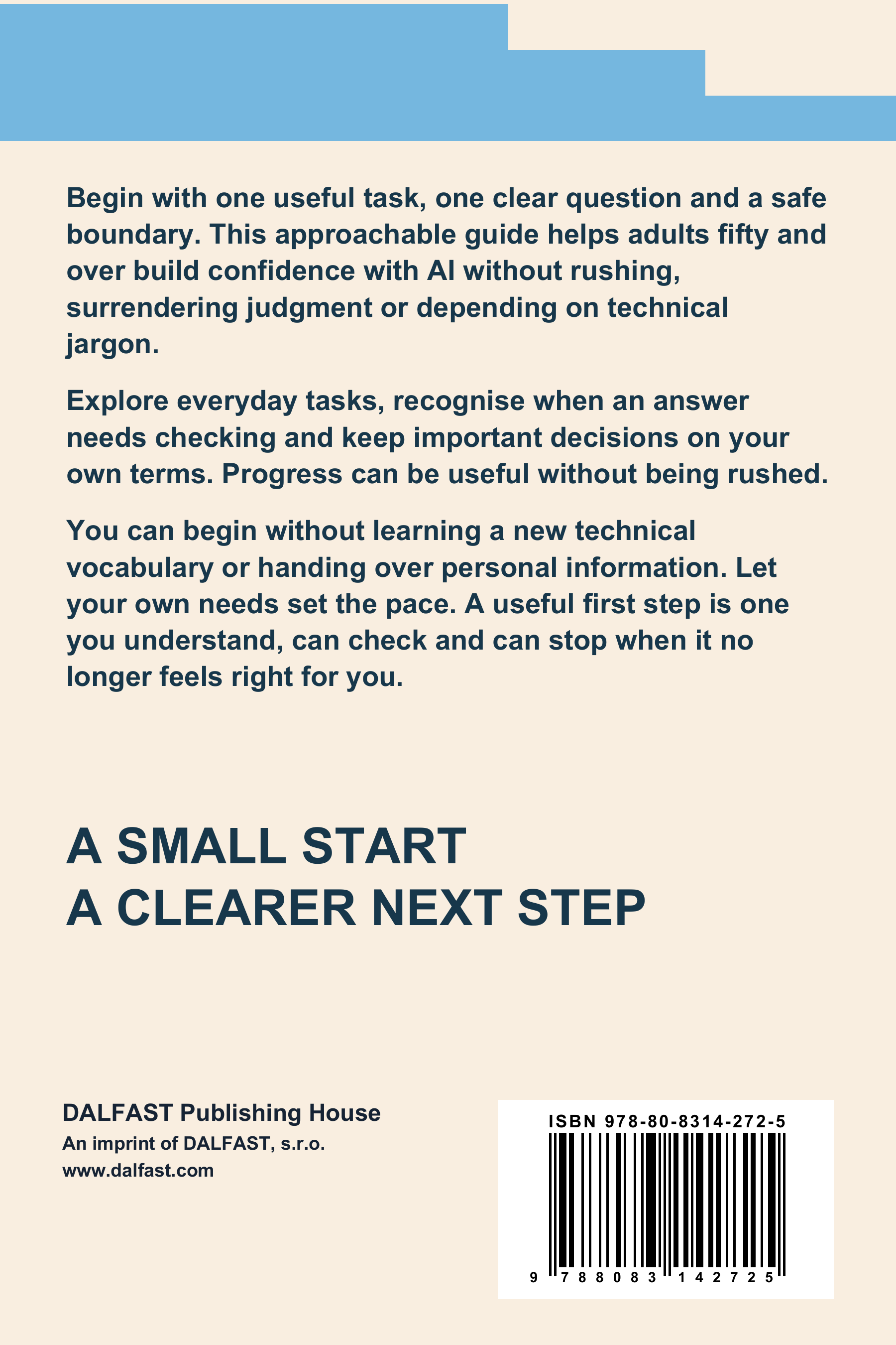 AI One Calm Step at a Time back cover
