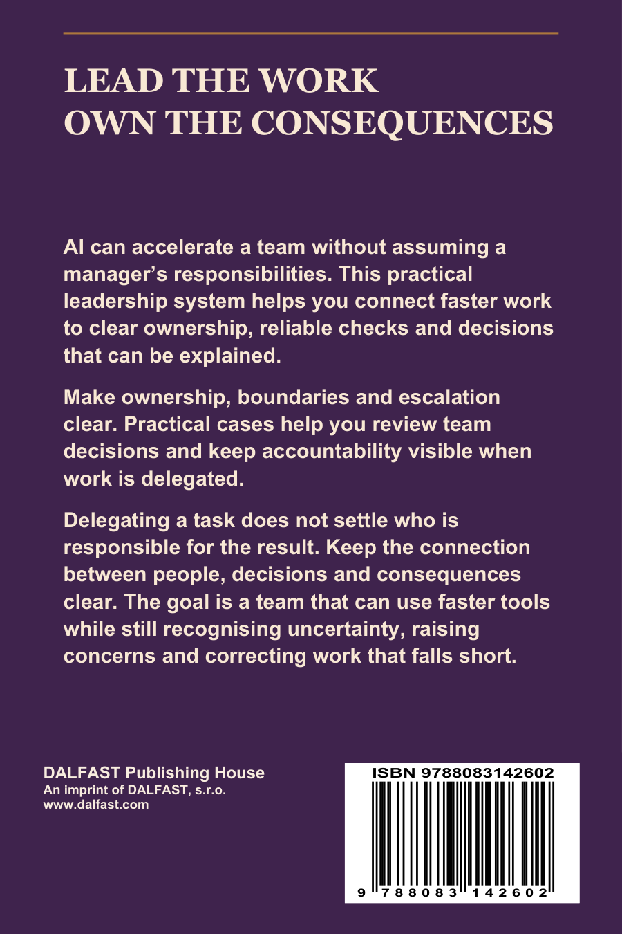 The Accountable AI Manager back cover