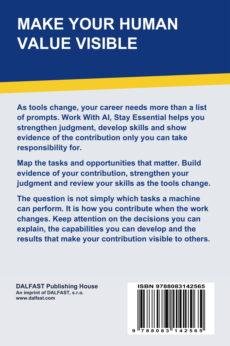 Work With AI, Stay Essential back cover