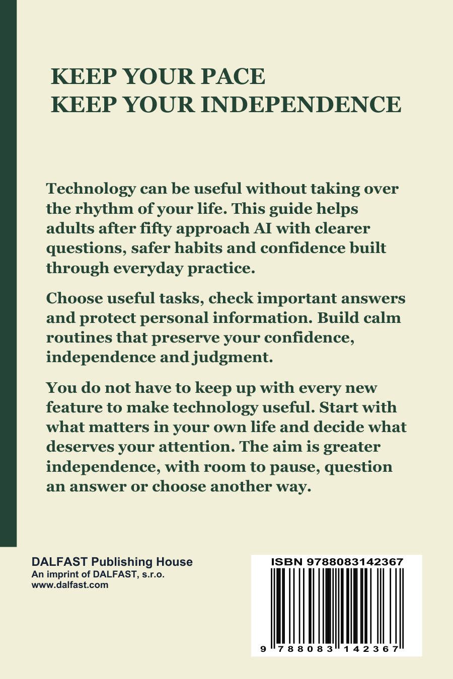 The Unhurried AI Life back cover