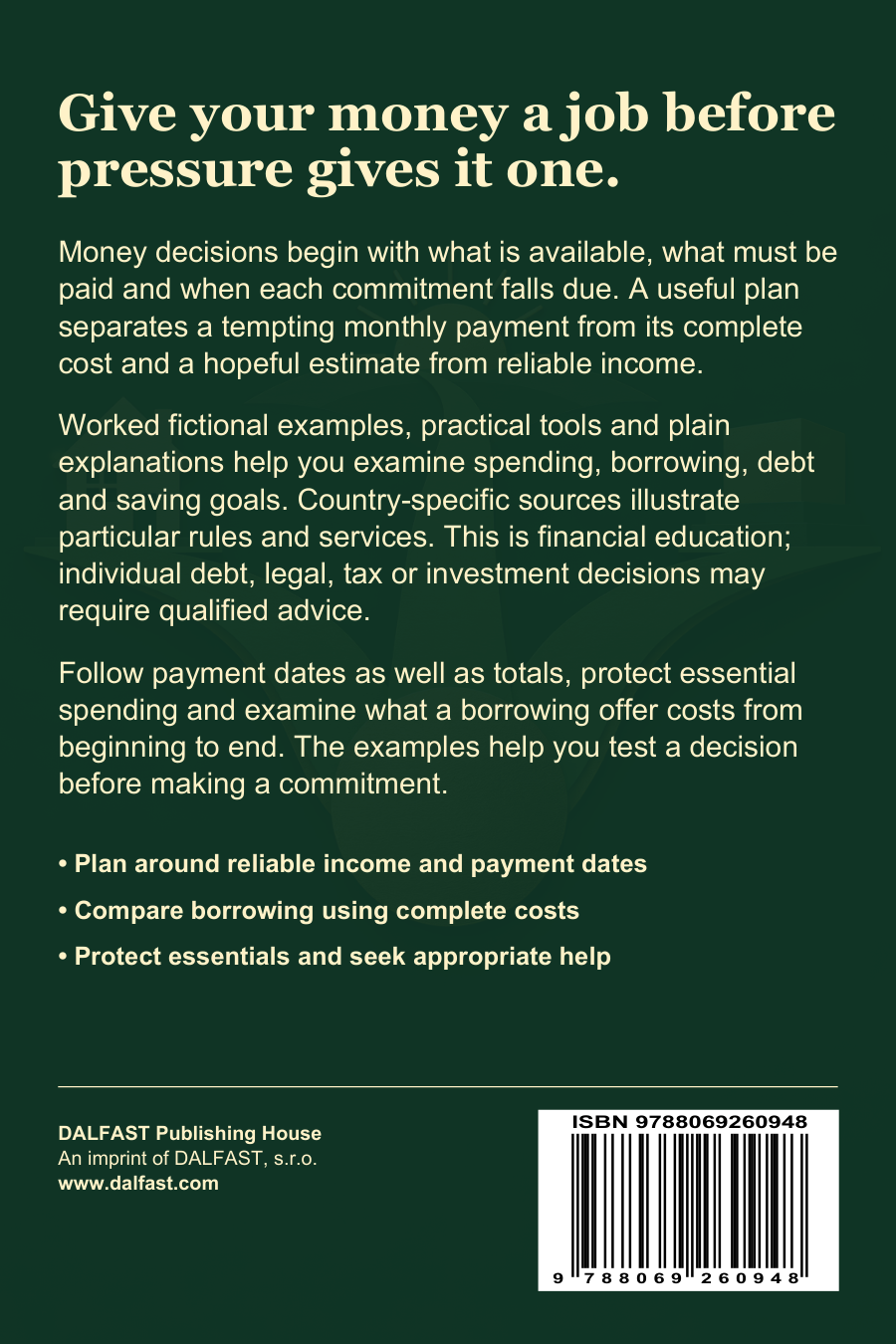 Your Money Has a Purpose back cover
