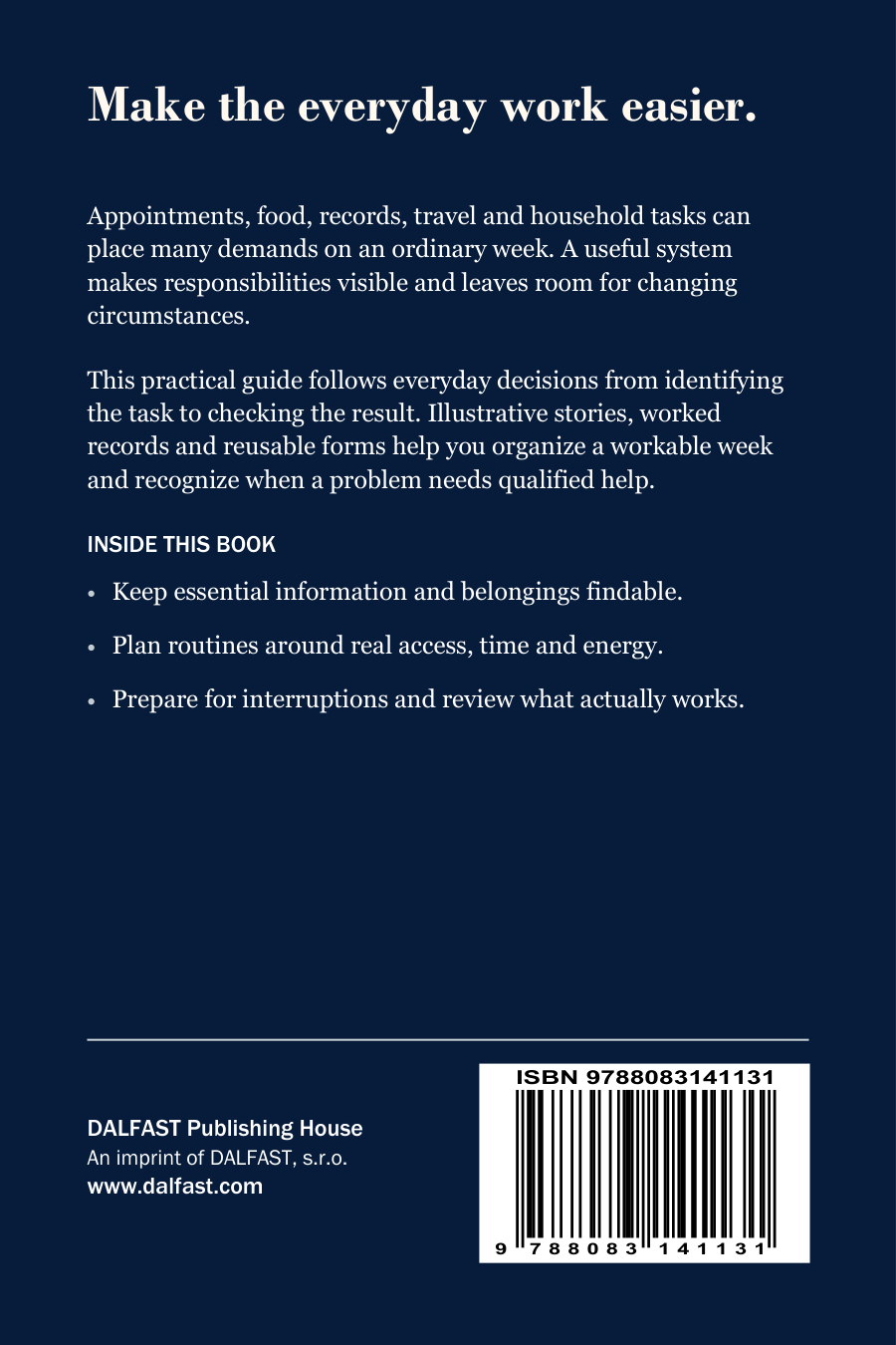 Make Everyday Life Run Better back cover