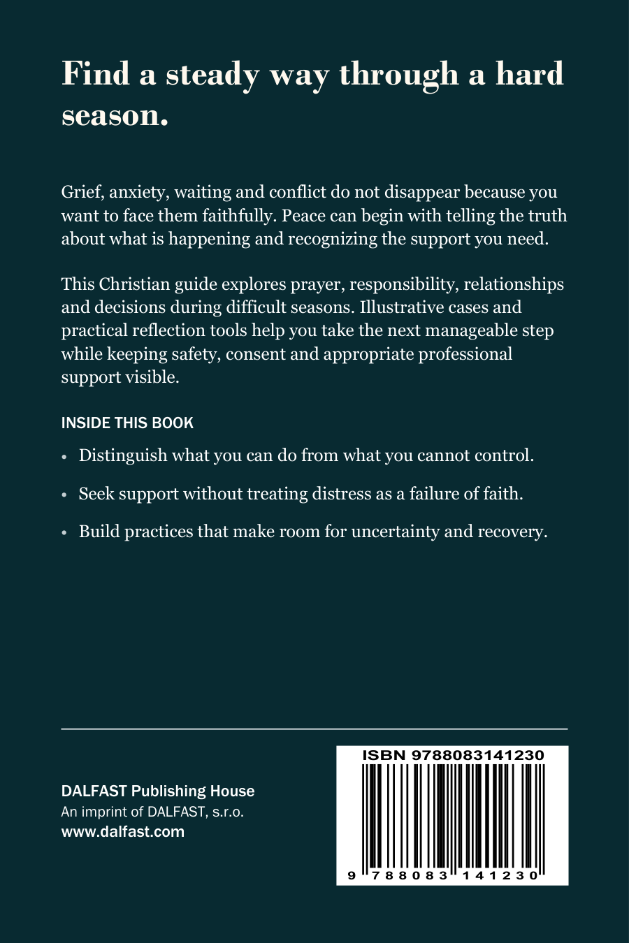 Finding Peace in Hard Times back cover