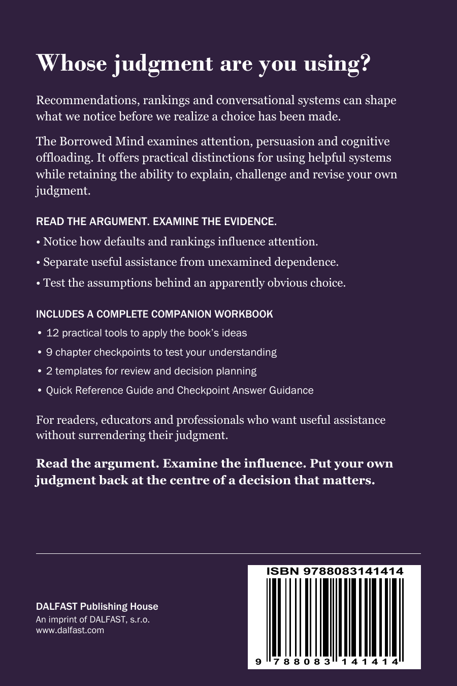 The Borrowed Mind — Book + Workbook Edition back cover