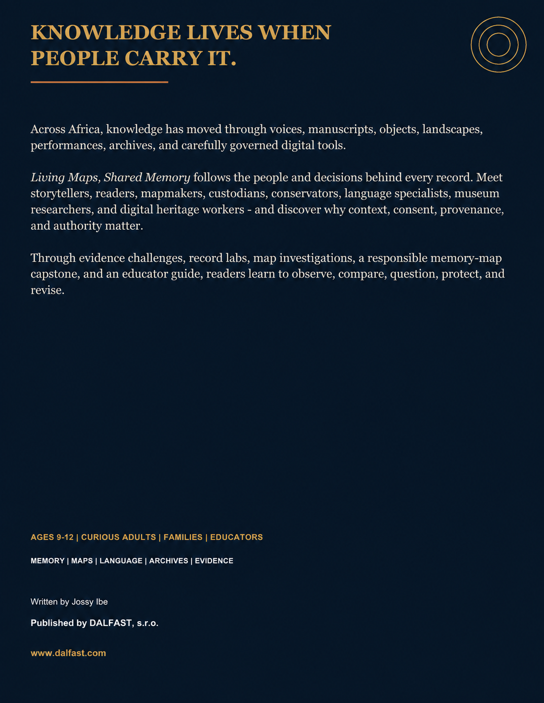 Africa in the World Series · Book 3 — Living Maps, Shared Memory back cover