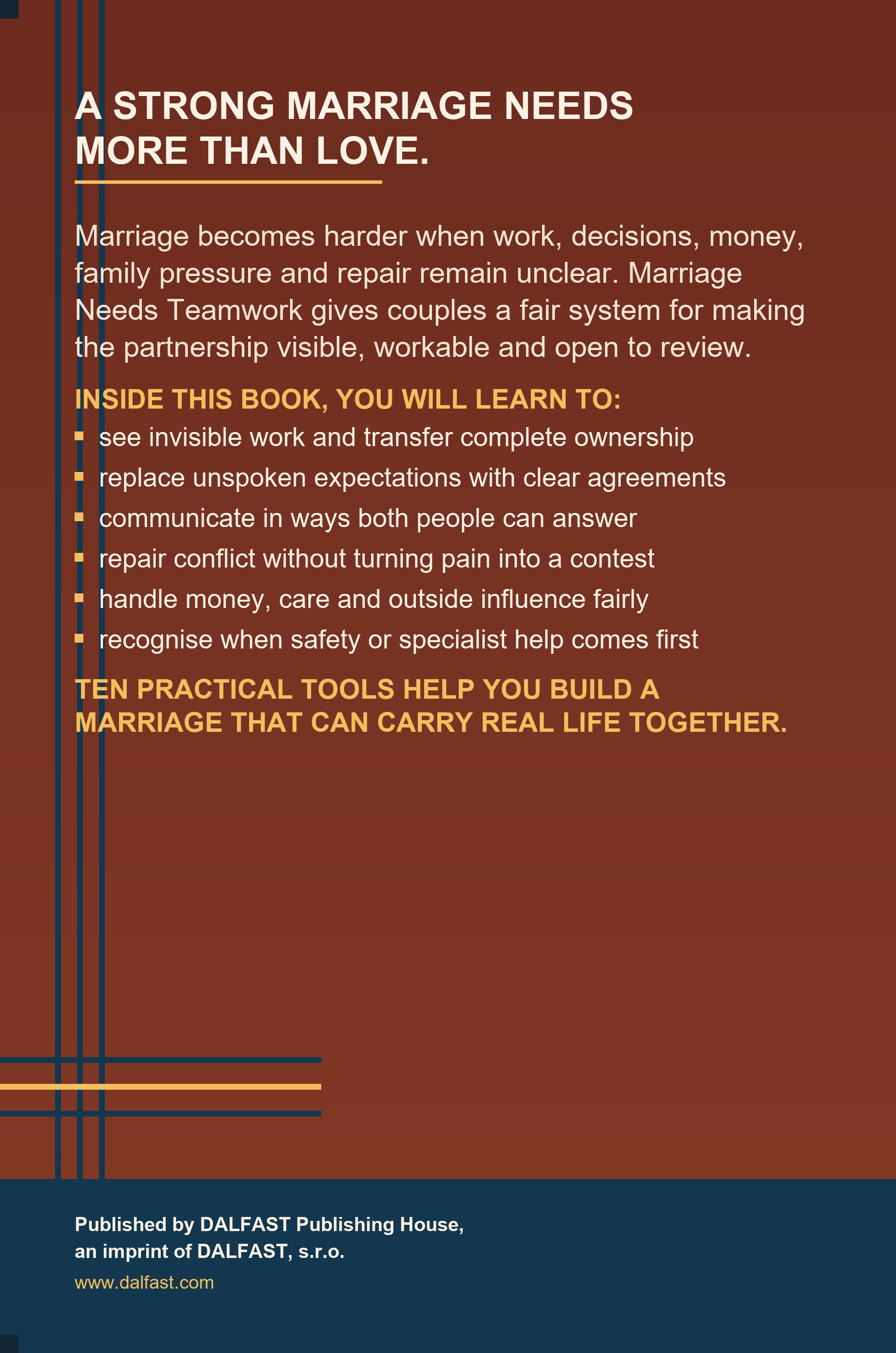 Marriage Needs Teamwork back cover