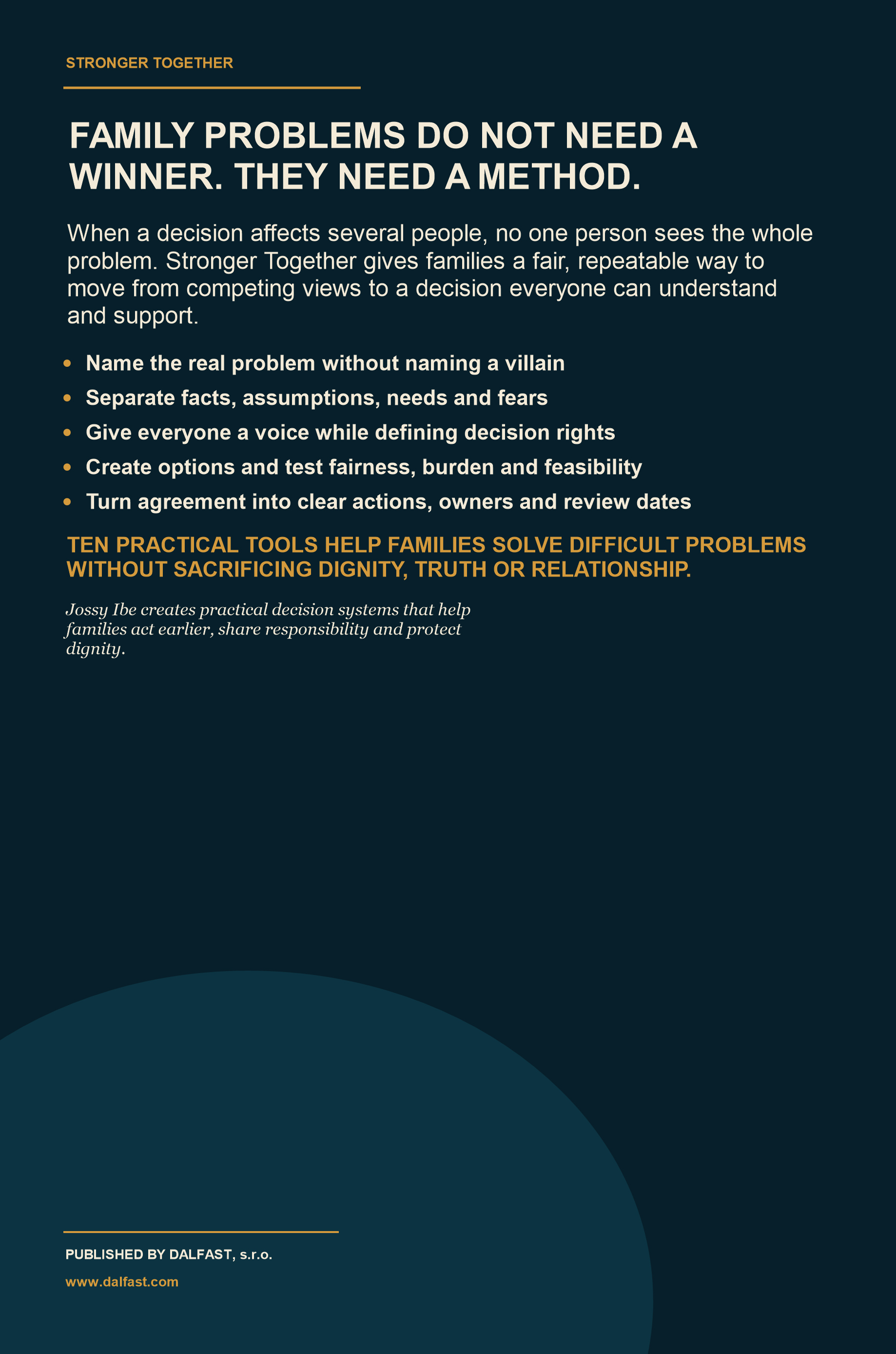 The Family Problem-Solving Series · Book 2 — Stronger Together back cover