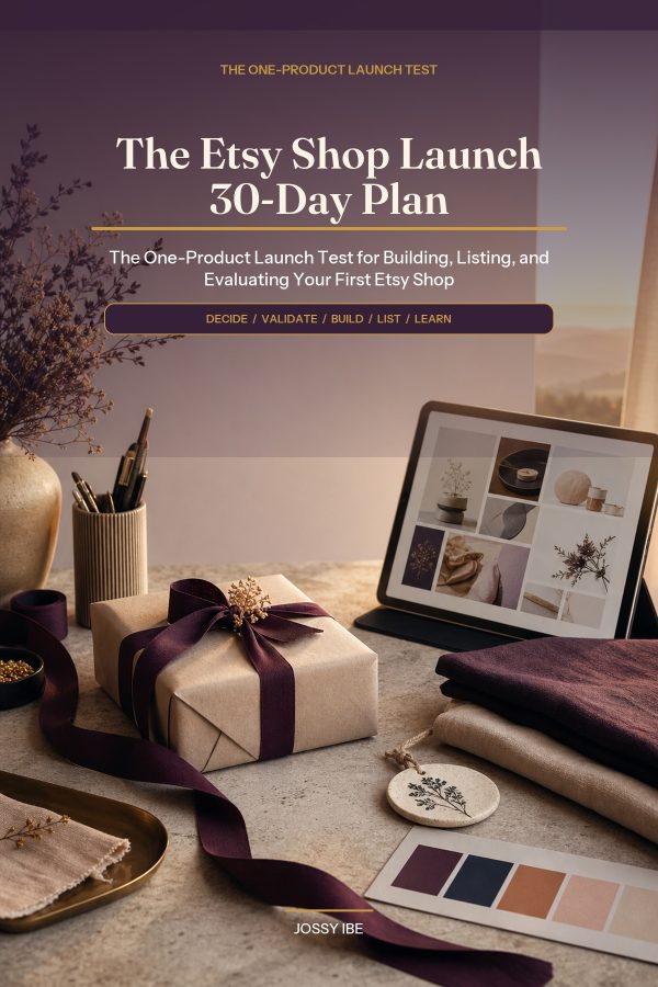 The Etsy Shop Launch 30-Day Plan — digital download preview