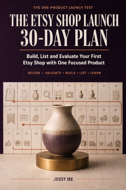 The Etsy Shop Launch 30-Day Plan — digital download preview