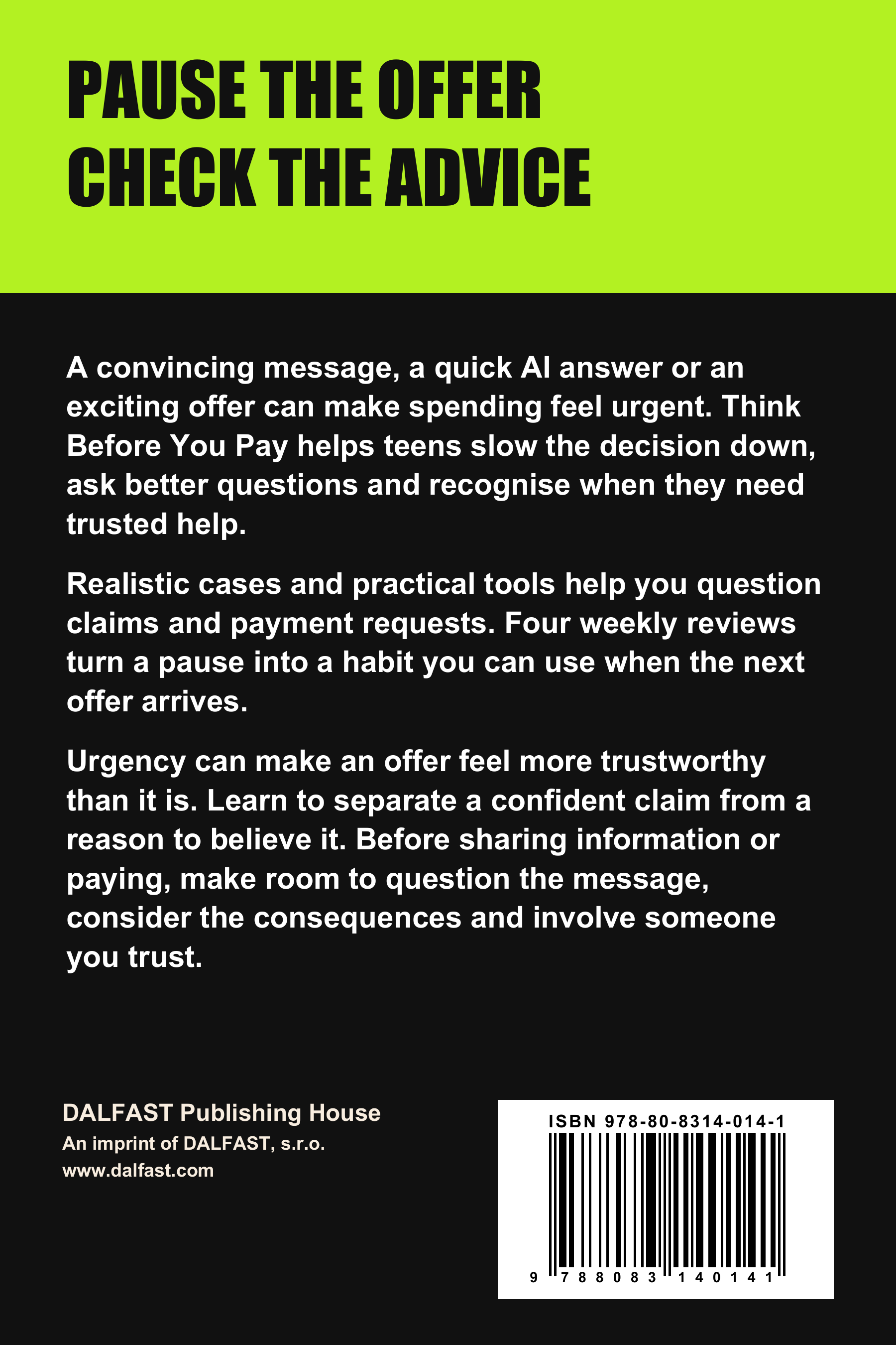 Think Before You Pay back cover